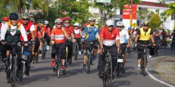 Wakil Gubernur, H. Edy Pratowo, Ikuti Sepeda Santai Merah Putih Berkah