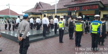 Waka Polres Seruyan Pimpin Apel  Zoom dengan Kapolda Kalteng