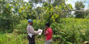 Polsek Seruyan Hilir Lakukan Sosialisasi Maklumat Kapolda Kalteng Tentang Karhuta