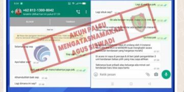 Hati-hati Akun Whatsapp Palsu Mengatasnamakan Kadis Kominfosantik Kalteng