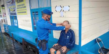 Satpolairud Polres Seruyan Ajak Masyarkat Disiplin Taati Protokol Kesehatan