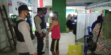 Tim Yustisi Polres Seruyan Sasar Pasar Saik, Berikan Himbauan Prokes