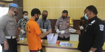 Polres Seruyan Musnahkan Sembilan Bungkus Shabu Dari Tangan R