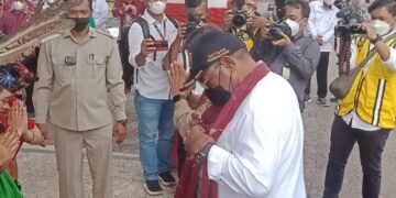Perdie M Yoseph Sambut Kedatangan Dua Wamen di Puruk Cahu