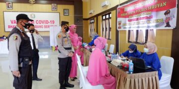 Kapolres Seruyan Cek Giat Vaksinasi Kepada Bhayangkari Cabang Seruyan