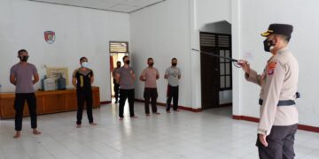 Kapolres Seruyan Cek Kesiapsiagaan Bintara Remaja di Barak  Bujang