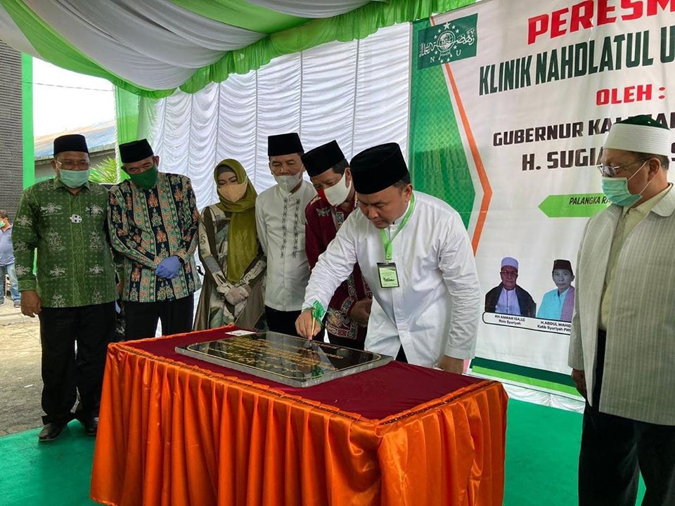 Gubernur Kalimantan Tengah (Kalteng) H. Sugianto Sabran meresmikan Klinik Nahdlatul Ulama (NU) yang terletak di jalan G. Obos, Palangka Raya, Jumat (14/8/2020). Foto : IST