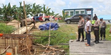 Kapolres Seruyan Cek Progres Pembangunan Box Culvert