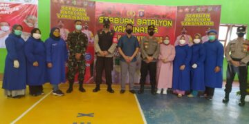Polres Seruyan Monitoring dan Amankan Gernas Percepatan Vaksinasi