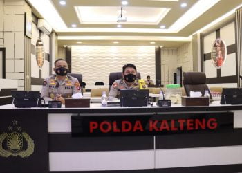 Polda Kalteng Ikuti Vicon Bersama Kapolri dan PP Muhammadiyah