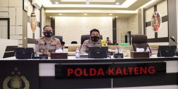 Polda Kalteng Ikuti Vicon Bersama Kapolri dan PP Muhammadiyah