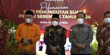 Pj. Sekda Kalteng Hadiri Launching Hari Pemungutan Suara Pemilu 2024