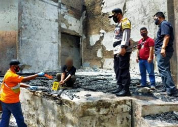 Polresta Palangka Raya Gelar Pra Rekontruksi Terbakarnya Gedung Gorseni UPR