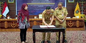 Leonard S Ampung Hadiri Penandatanganan PKS Optimalisasi Pemungutan Pajak Pusat dan Pajak Daerah