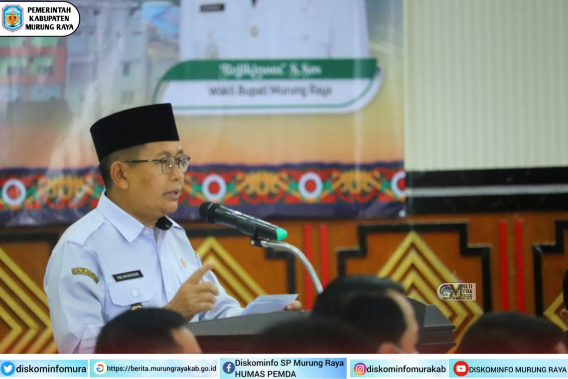 Wakil Bupati Murung Raya Rejikinoor saat menyampaikan sambutan