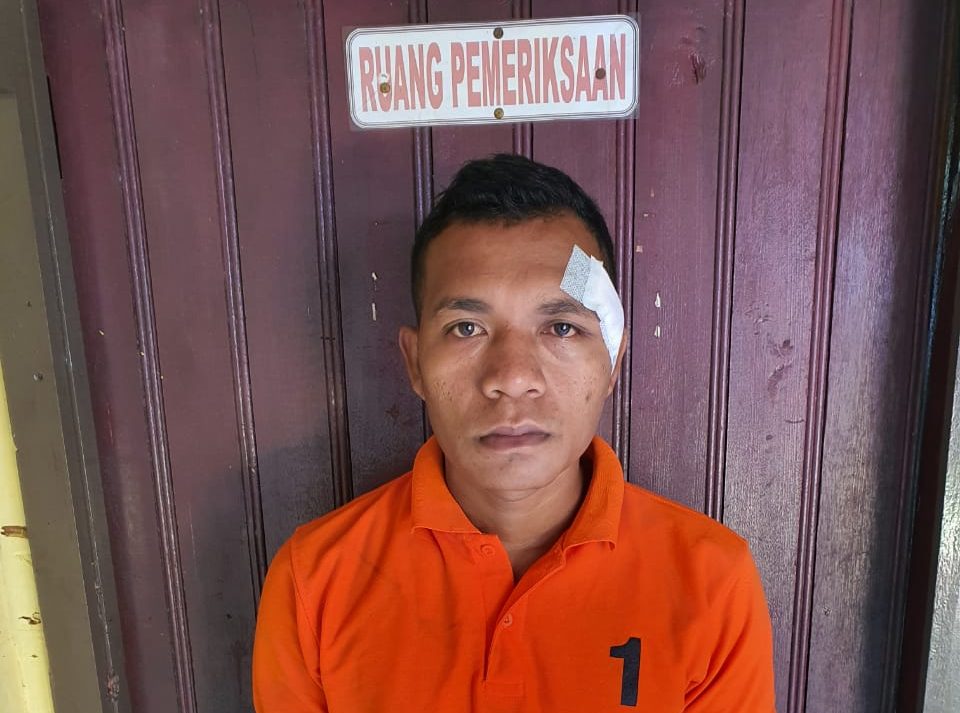 Pencuri yang ditangkap aparat Polsek Hanau jajaran Polres Seruyan. Foto : Tbn