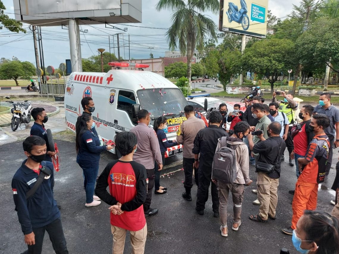 Suasana Launcing Emergency Car di Pos Polisi Bundaran Besar Palangka Raya. Foto : Ari