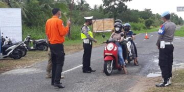 Cegah Penyebaran Covid-19, Satlantas Polres Seruyan Himbau Masyarakat