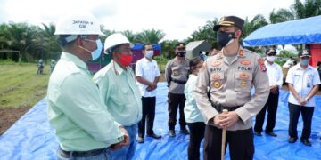 Kapolres Seruyan Pimpin Apel Gelar Sarpras Antisipasi Karhutla di PT GBSM