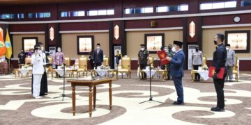 Gubernur Lantik Bupati Pulang Pisau Sisa Masa Jabatan Tahun 2018-2023