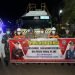 Malam Hari, Water Canon dan Enam Truk Tangki Basahi Buntok dengan Disinfektan