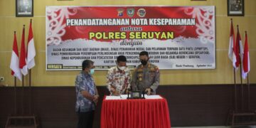 Kapolres Seruyan Lakukan MoU dengan SLB Negeri 1 Seruyan