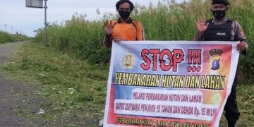 Polsek Seruyan Hilir Sosialisasikan Maklumat Kapolda Tentang Larangan Karhutla