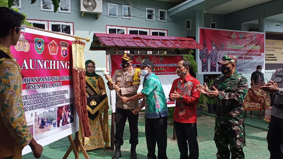Kapolres Seruyan Resmikan Lewu Isen Mulang di Kabupaten Seruyan, Kamis (18/2/2021). Foto : Tbn