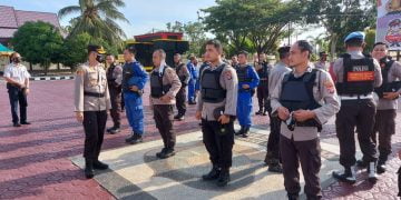 Kapolres Seruyan Pimpin Pemeriksaan Gaktibplin yang Dilaksanakan Sipropam