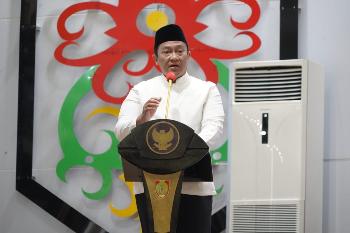 Wakil Gubernur H Edy Pratowo saat menyampaikan sambutan Gubernur Kalimantan Tengah Sugianto Sabran
