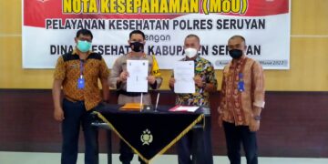 Jalin Kerjasama, Polres Seruyan – Dinkes Laksanakan Penandatanganan MoU