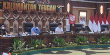 Gubernur Sugianto Sabran Pimpin Rakor Percepatan Penanganan Covid-19 Se-Kalteng