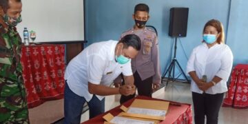 Kecamatan Sumber Barito Gelar Sertijab Dua Kades Definitif