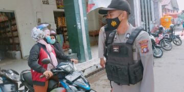 Tim Yustisi Polres Seruyan Sosialisasi Prokes di Pasar Saik Kuala Pembuang