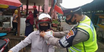 Satlantas Polres Seruyan Himbau Warga Patuhi Prokes Covid-19