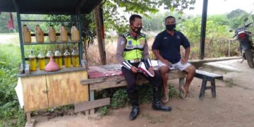 Sat Lantas Polres Seruyan Sosialisasi Prokes Kepada Masyarakat