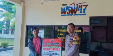 Polsek Serhil Sosialisasi Zona Integritas Menuju WBBM di Mapolsek Seruyan Hilir