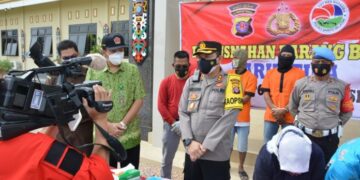 Kapolres Barsel Pimpin Pemusnahan Barang Bukti 41,88 Gram Sabu