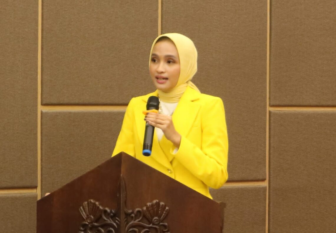Ketua TP-PKK Kalteng Ivo Sugianto Sabran saat menyampaikan sambutannya
