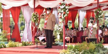 Wakil Gubernur Edy Pratowo Pimpin Apel Besar Peringatan Hari Pramuka ke-61