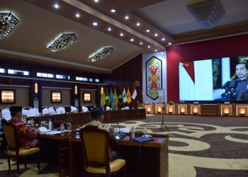Sekda Kalteng Hadiri Rakornas TPAKD 2020 Secara Virtual
