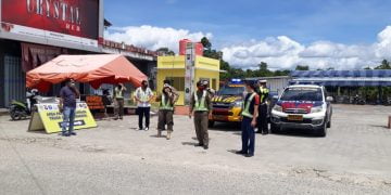 Polres Gumas Rutin Lakukan Penegakkan Prokes Covid-19