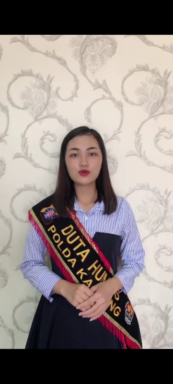 Duta Humas Polda Kalteng, Lusia Dwi Meilisari. FOTO : tbn.