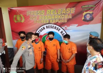 Selama Tahun 2020, Polres Kapuas Ungkap 46 Kasus Narkoba dan Tangkap 61 Tersangka