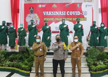 1200 Anggota Polda Kalteng Divaksin Covid-19, Kapolda Ingatkan Tetap Patuhi Prokes