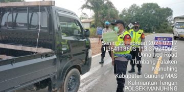 Tekan Penyebaran Covid-19, Polsek Manuhing Rutin Laksanakan Operasi Yustisi