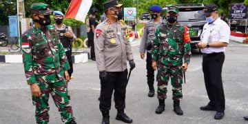 Kapolda Bersama Pangdam Konsolidasi Pengecekan TPS di Palangka Raya