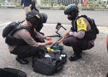 Antisipasi Ancaman Teror, Unit Jibom Brimob Kalteng Gelar Simulasi Penanganan Bom