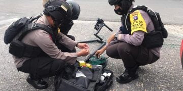 Antisipasi Ancaman Teror, Unit Jibom Brimob Kalteng Gelar Simulasi Penanganan Bom