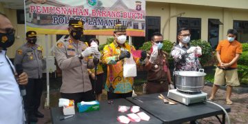Polres Lamandau Musnahkan 1,7 Kg Sabu yang Dikendalikan dari Dalam Lapas
